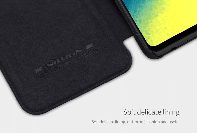 Bao Da Samsung Galaxy A72 Nillkin Qin Chính Hãng được làm bằng da và nhựa cao cấp polycarbonate khá mỏng nhưng có độ bền cao, cực kỳ sang trọng khi gắn cho chiếc dế iu của bạn.